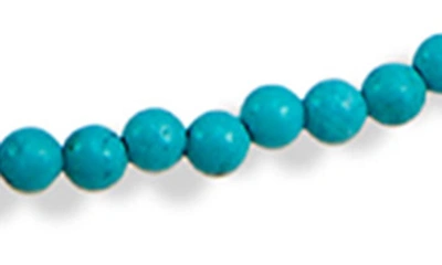 Savvy Cie Jewels Turquoise Beaded Necklace In Green