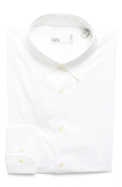 Shop Nordstrom Rack Non-iron Trim Fit Dress Shirt In White