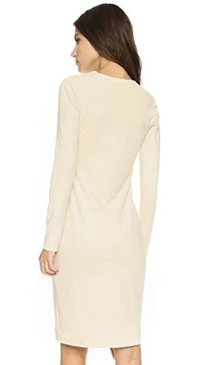 Shop Susana Monaco Emma Long Sleeve Dress In Champagne