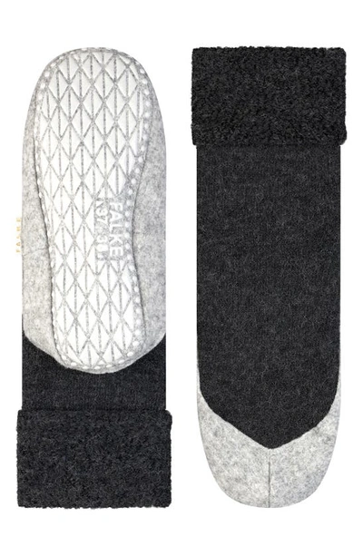 Falke Cosy Stretch Wool Slipper Socks In Anthracite Mel.