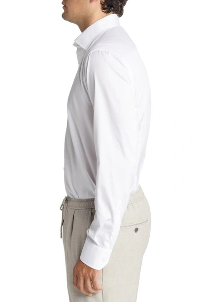 Shop Eton Slim Fit Cotton Twill Dress Shirt In White