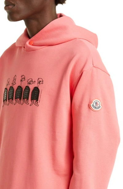 Shop Moncler Cotton Hoodie In Pink