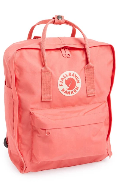 Shop Fjall Raven Kånken Water Resistant Backpack In Peach Pink