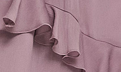 Shop Asos Design Curve Tuered Long Sleeve Minidress In Purple