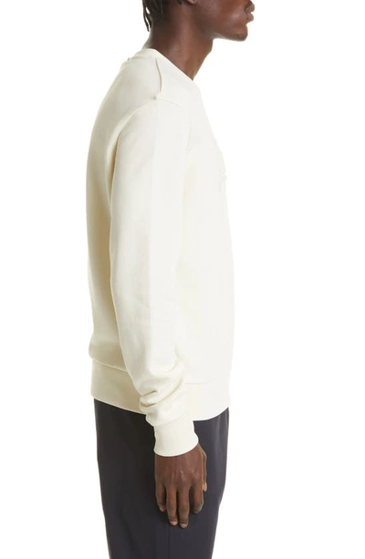 Shop Herno Logo Cotton Sweatshirt In Cream