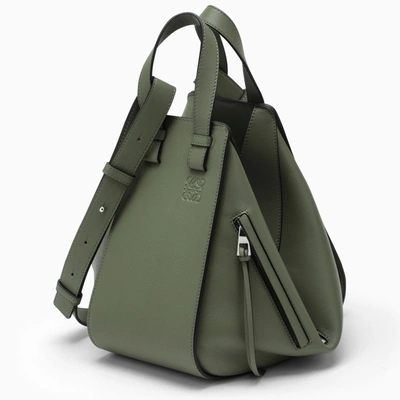 Shop Loewe Hammock Green Leather Bag