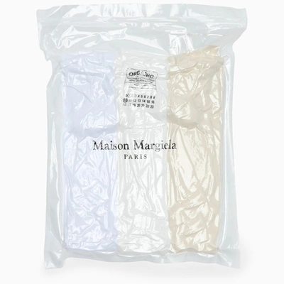 Shop Maison Margiela Cotton T-shirt Tri-pack In Multicolor