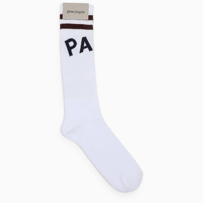 Shop Palm Angels | White Cotton Sports Socks