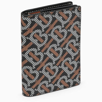 Shop Burberry Black Monogram Vertical Wallet