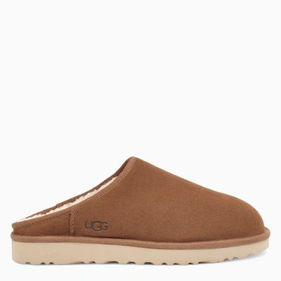 Shop Ugg Disquette Hazelnut Leather Slipper In Brown