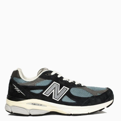 New Balance Teddy Santis 990v3 Mesh And Suede Trainers In Navy