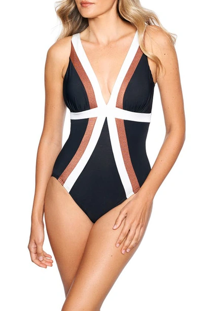 Shop Miraclesuit Spectra Trilogy One-piece Swimsuit In Black