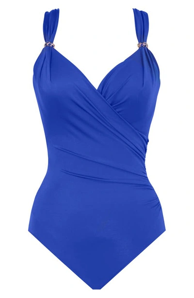 Shop Miraclesuit Razzle Dazzle Siren One-piece Swimsuit In Azul Blue