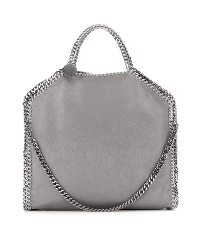 Shop Stella Mccartney Falabella Small Shoulder Bag In Light Grey