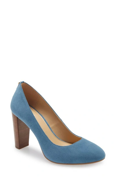 Shop Michael Michael Kors Susan Flex Pump In Dark Chambray Suede