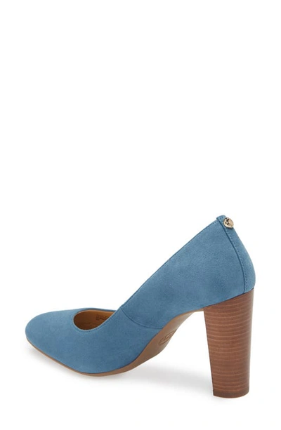 Shop Michael Michael Kors Susan Flex Pump In Dark Chambray Suede