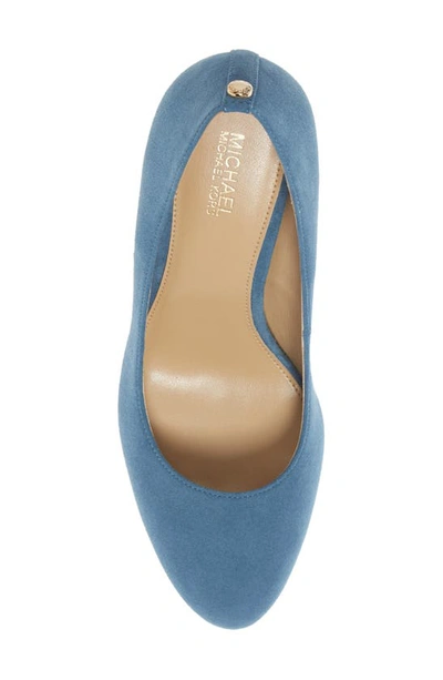 Shop Michael Michael Kors Susan Flex Pump In Dark Chambray Suede