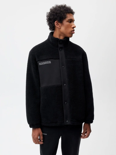 Shop Pangaia Recycled Wool Fleece Jacket — Black L