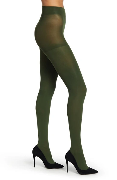Shop Hue Super Opaque Tights In Forest