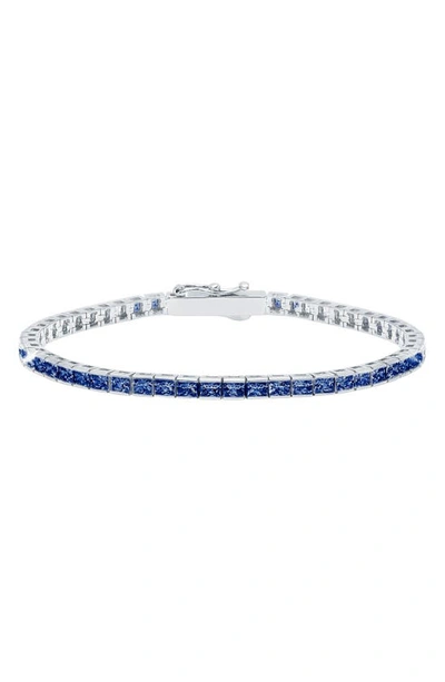 Shop Crislu Tennis Bracelet In Saphire