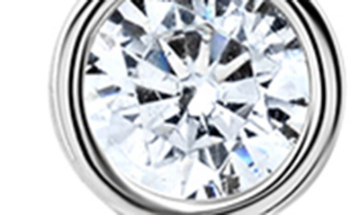 Crislu Cubic Zirconia Bezel Hoop Earrings In Platinum