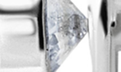 Crislu Cubic Zirconia Huggie Hoop Earrings In Platinum