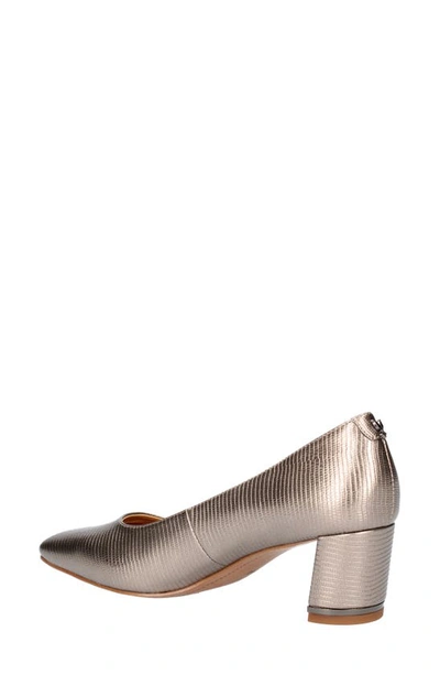 Shop J. Reneé Olivienne Snakeskin Embossed Pump In Pewter