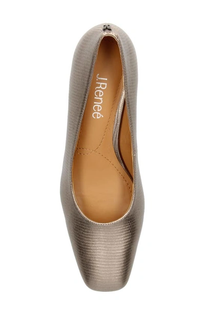 Shop J. Reneé Olivienne Snakeskin Embossed Pump In Pewter