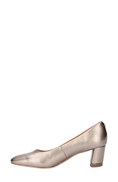 Shop J. Reneé Olivienne Snakeskin Embossed Pump In Pewter