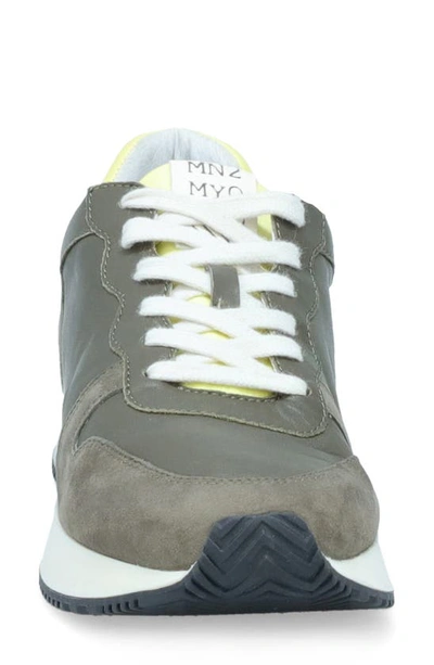 Shop Miz Mooz Rialto Mixed Media Sneaker In Olive