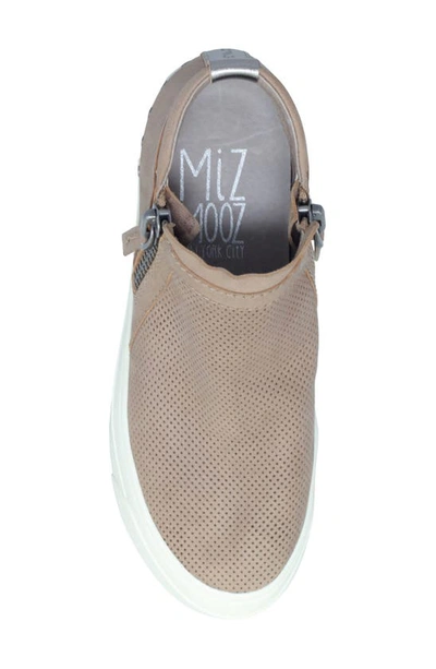 Shop Miz Mooz Arret Side Zip Platform Sneaker In Taupe