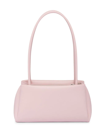 Shop Prada Small Logo-embossed Shoulder Bag In Pink