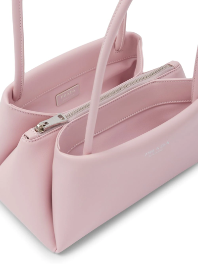 Shop Prada Small Logo-embossed Shoulder Bag In Pink
