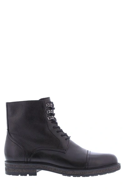 Shop Zanzara Knossos Leather Lug Sole Boot In Black