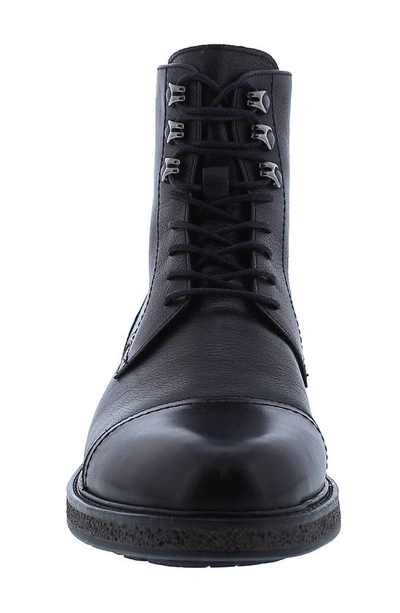 Shop Zanzara Knossos Leather Lug Sole Boot In Black