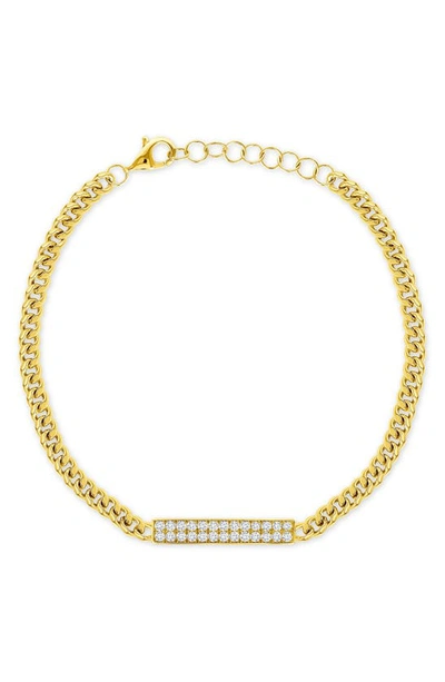 Shop Ron Hami 18k Yellow Gold & Diamond Curb Chain Bracelet