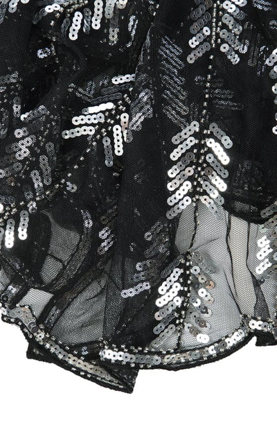 Saachi Sequin Mesh Capelet In Black