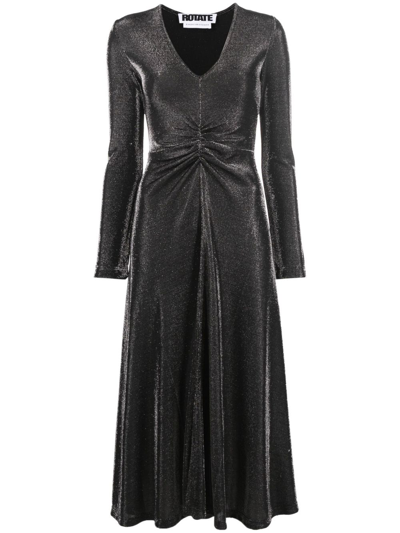 Shop Rotate Birger Christensen Rotate 'sierra' Dress In Black