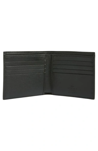 Shop Valentino Garavani Rockstud Leather Bifold Wallet In 0no - Nero