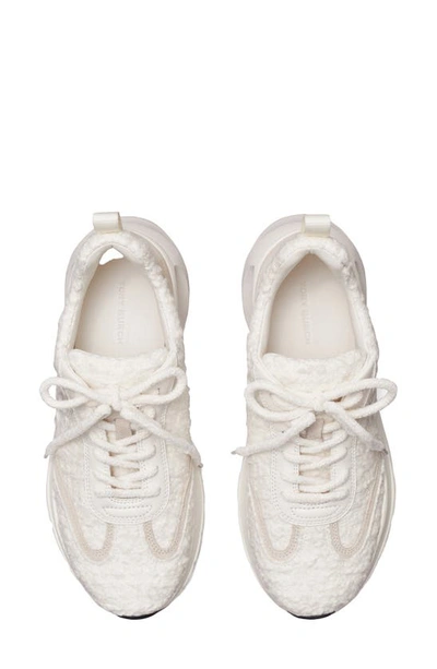 Shop Tory Burch Good Luck Trainer Sneaker In White / White / White