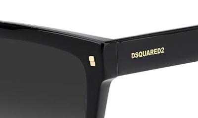 Shop Dsquared2 54mm Flat Top Sunglasses In Black / Grey Shaded