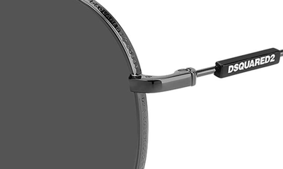 Shop Dsquared2 56mm Aviator Sunglasses In Dark Ruthenium / Grey