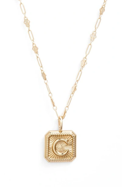 Shop Miranda Frye Harlow Initial Pendant Necklace In Gold - C