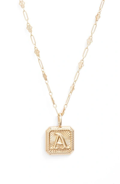 Shop Miranda Frye Harlow Initial Pendant Necklace In Gold - A