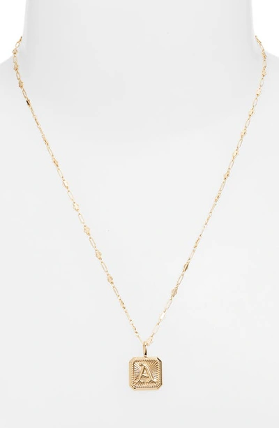 Shop Miranda Frye Harlow Initial Pendant Necklace In Gold - A