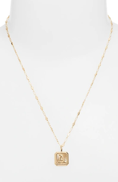Miranda Frye Harlow Initial Pendant Necklace In Gold - A