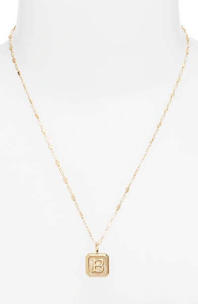 Shop Miranda Frye Harlow Initial Pendant Necklace In Gold - B