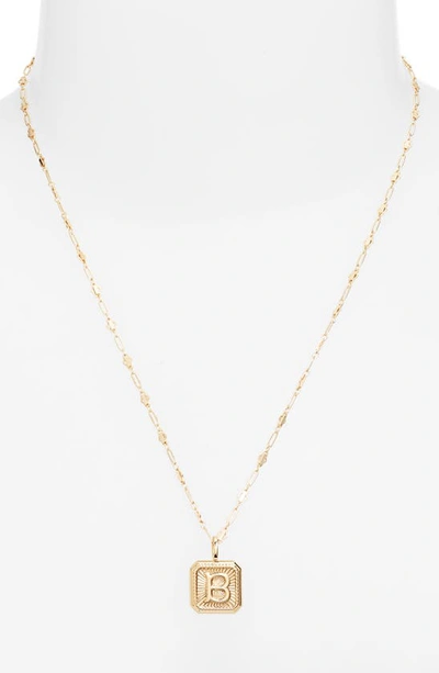 Miranda Frye Harlow Initial Pendant Necklace In Gold - B