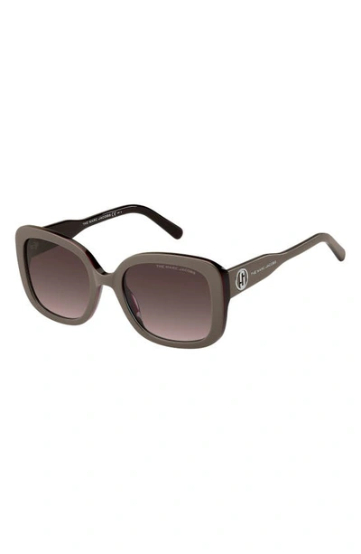 Shop Marc Jacobs 54mm Gradient Square Sunglasses In Crystal Nude / Grey Shaded