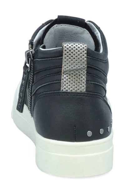 Shop Miz Mooz Alyce Side Zip High Top Sneaker In Black